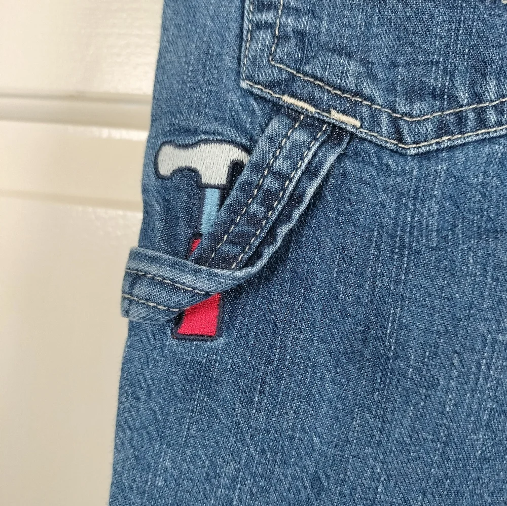 Vintage OshKosh B’Gosh Baby Overalls 6-9M Vestbak Embroidered Carpenter Tools‎